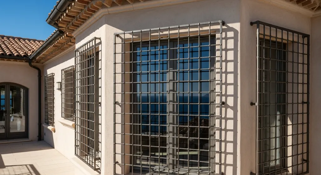Installer une grille de protection pour baie vitrée de commerce ou villa de luxe à Saint-Tropez et Sainte-Maxime