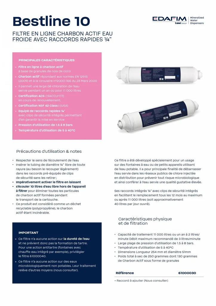 Fiche produit BESTLINE 10