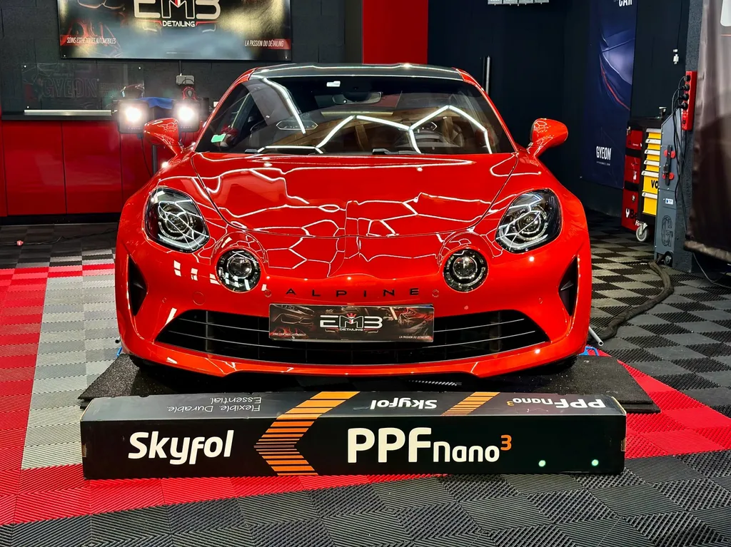 Spécialiste Protection carrosserie film PPF et traitement céramique Lyon Alpine A110 