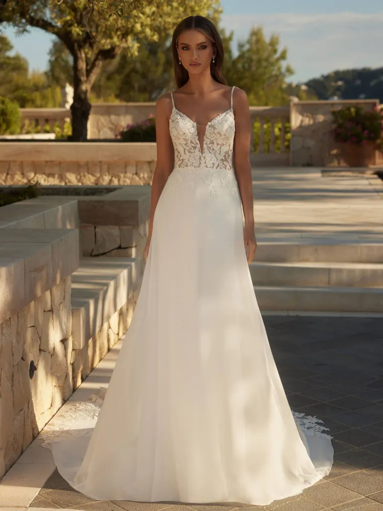 Robe de mariée fluide à Marseille