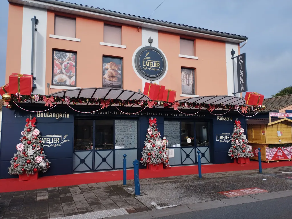 Décoration de Noël de la boulangerie 