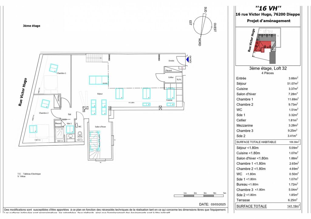 Appartement centre ville, proche commerces et commodités, 76200 DIEPPE