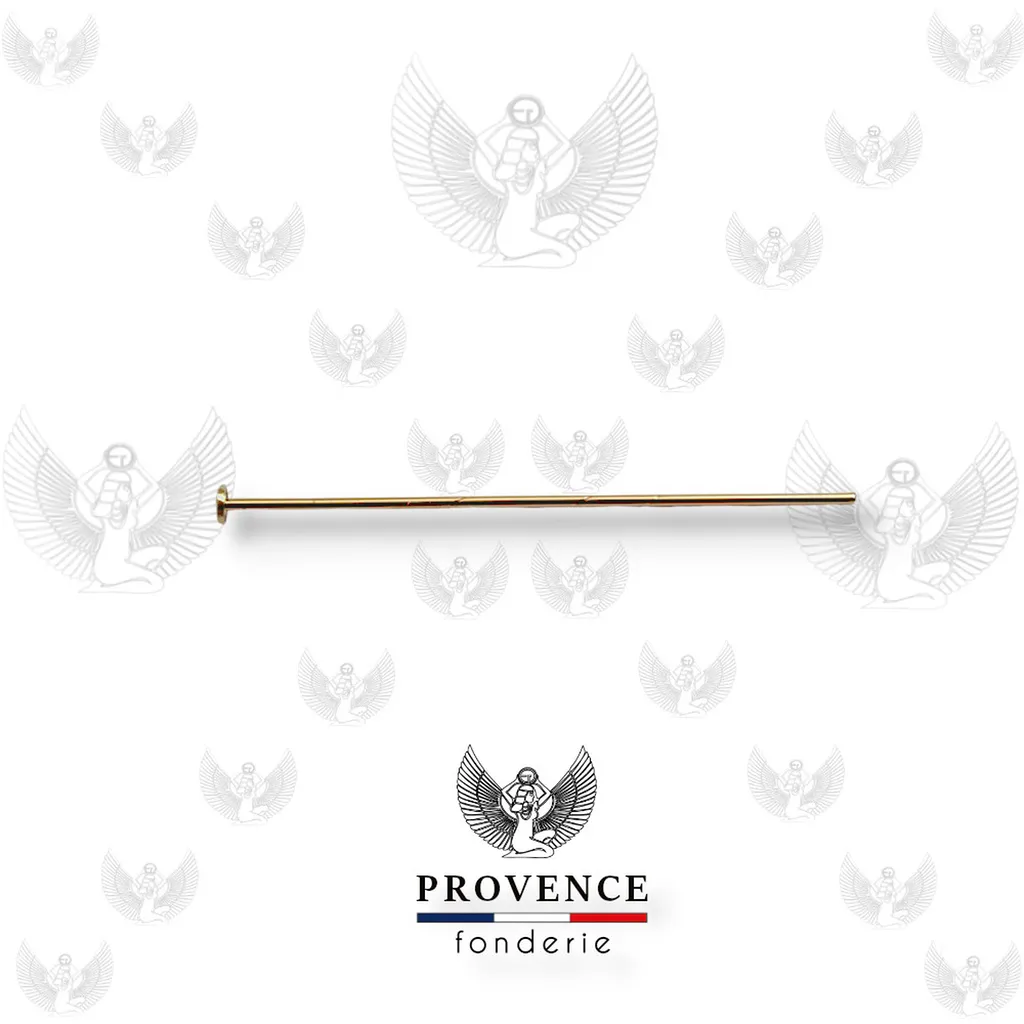 Clou tête plate plaqué or 3µ