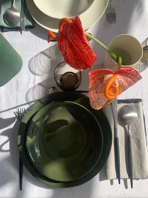 assiette creuse en céramique artisanale