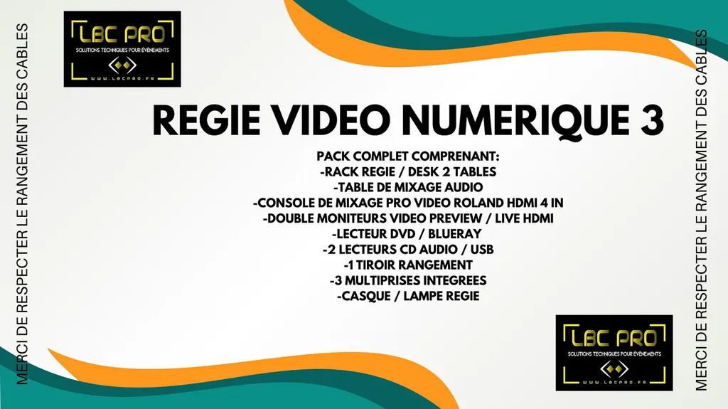 RACK REGIE VIDEO NUMERIQUE PRO 3