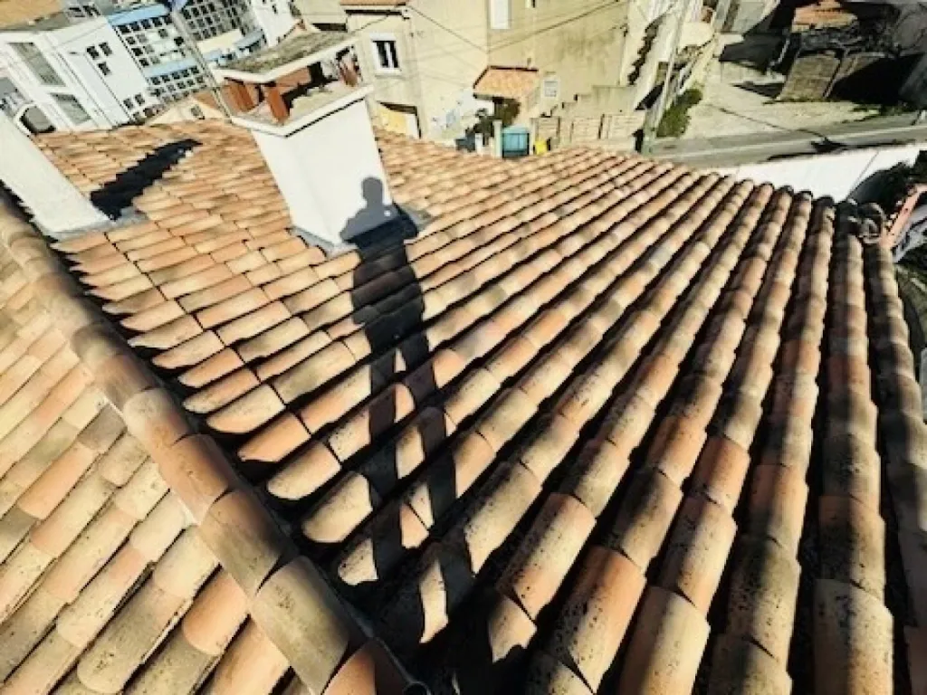 Intervention de couvreur pour un nettoyage de tuiles de toiture de maison près de Aix en Provence 