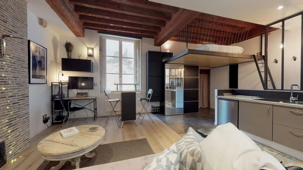 Expérience habitat : installation domotique salon séjour avec éclairage intelligent et ambiances lumineuses à Lyon 5