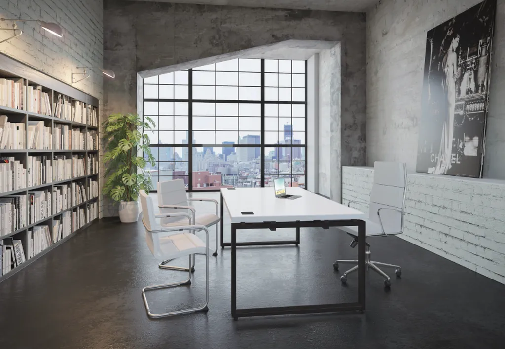 Bureau de réunion Prestige de BURONOMIC avec plateau blanc à Montpellier