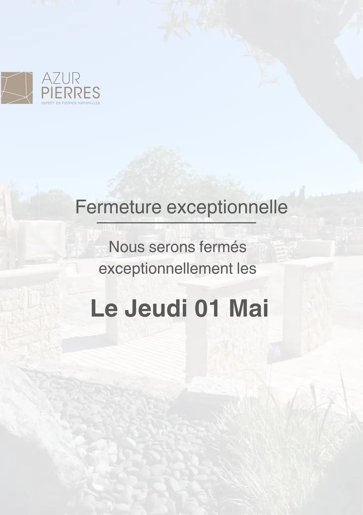FERMETURE EXCEPTIONNELLE