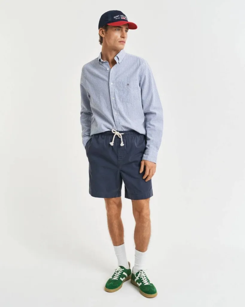 Short homme Gant Sunfaded : regular ou décontracté pour l'été normand à Dieppe ?