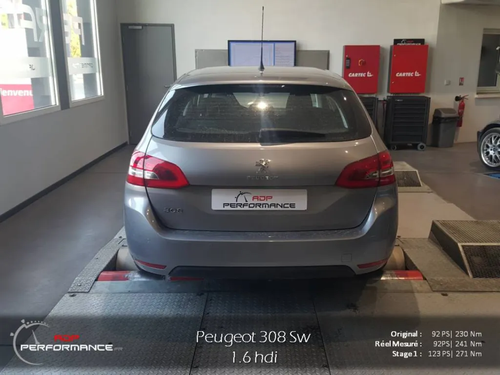 Peugeot 308 Hdi reprogrammé Stage 1