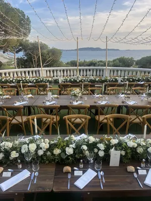 Réalisation d'un ciel étoilé pour un mariage à Hyères-les-Palmiers dans le Var