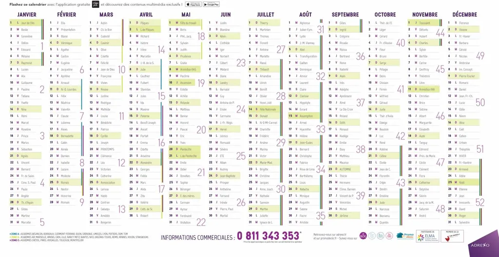 création graphique et impression de calendrier / agenda à Marseille