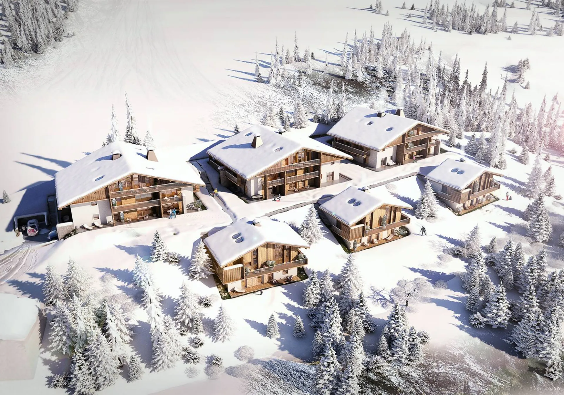 Appartement T2 avec balcon et vue panoramique sur le Mont-Blanc à praz-sur-arly