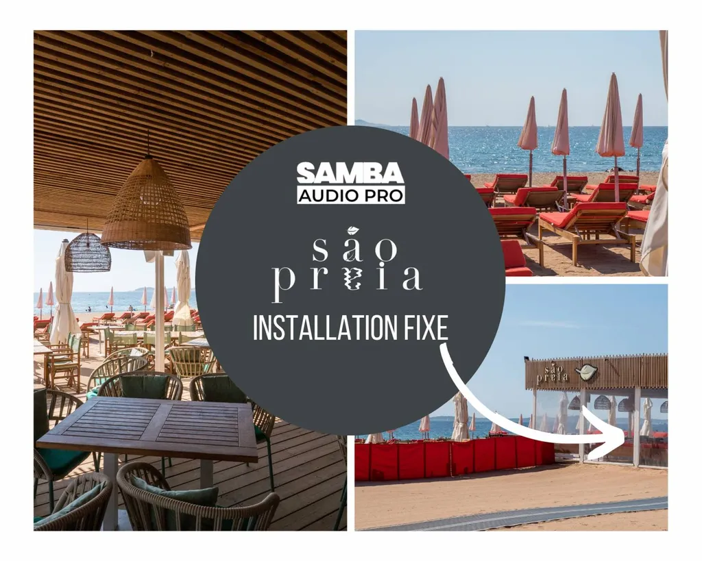 Installation sonorisation au restaurant le SAO PRAIA à Hyères Var 83