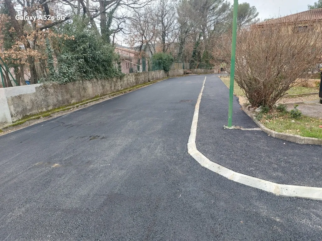 réfection de voirie sur Nans les pins dans le Var