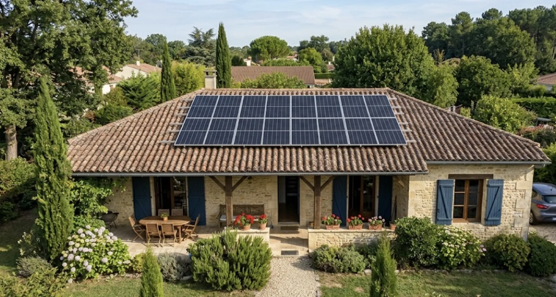 À Gradignan 33170, réalisation d'une étude de faisabilité et calcul de rentabilité pour une centrale solaire résidentielle de 6kW en autoconsommation.