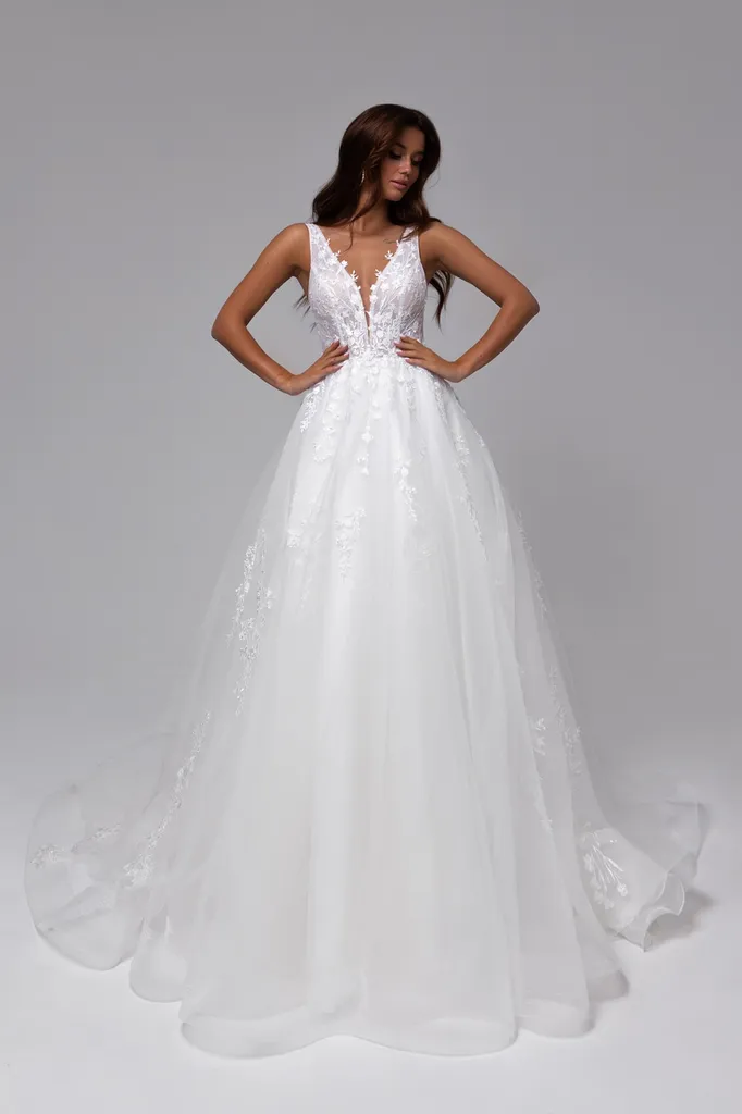 Robe de mariée trapèze au centre ville de Marseille