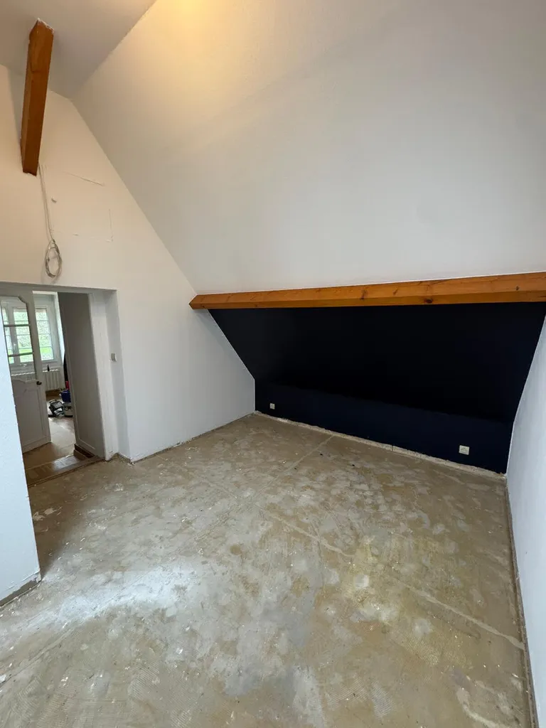 Rénovation d'une maison normande avec colombages, entres colombages et poutres entre LISIEUX et PONT AUDEMER 