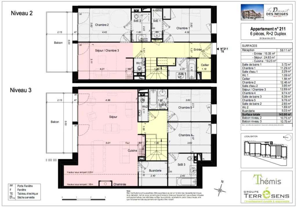 Vente appartement T6 à la montagne 