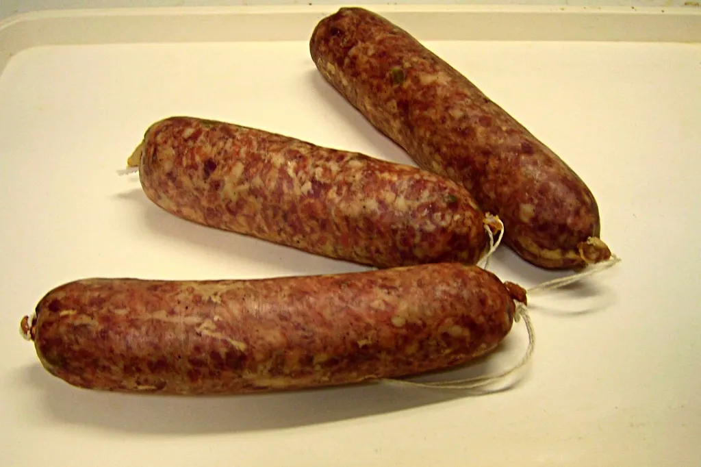 Saucisson à cuire pistaché et jus de truffe
