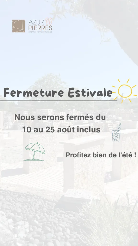 FERMETURE ESTIVALE