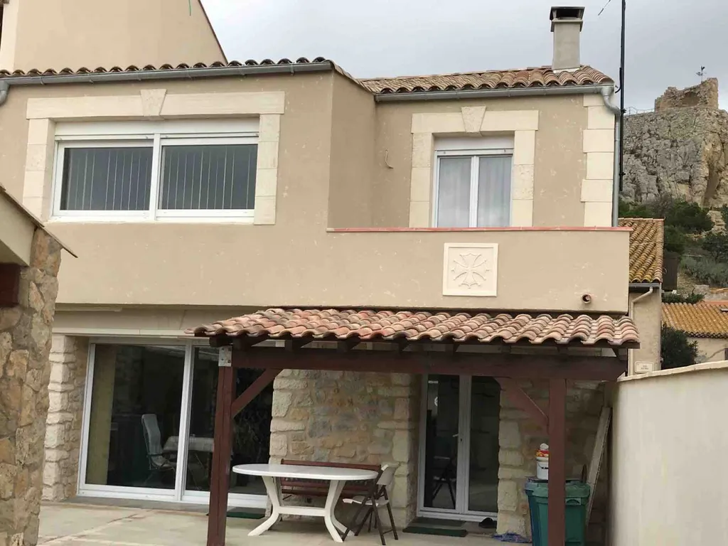 Facade en Torchis Gratté à l’Ancienne  sur GRUISSAN à côté de Narbonne