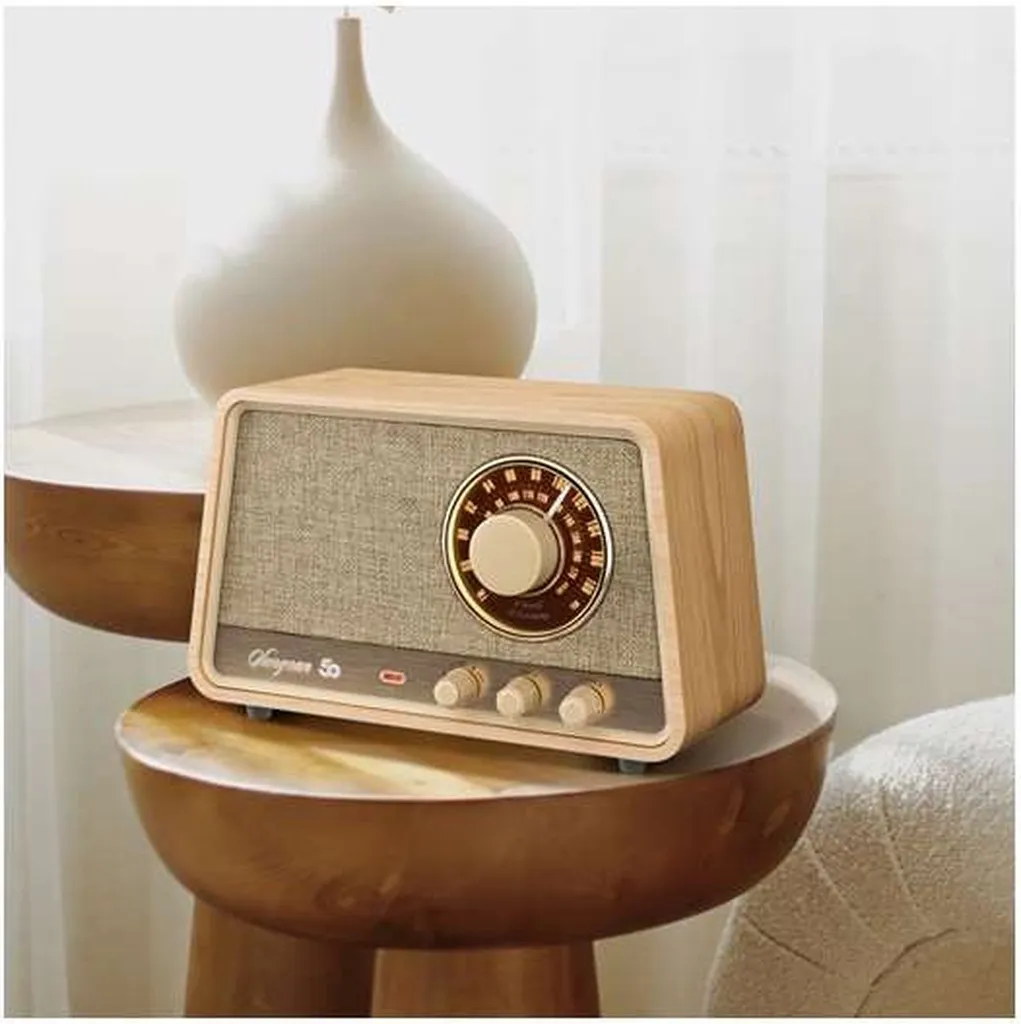 enceinte connectée sangean en bois chene clair