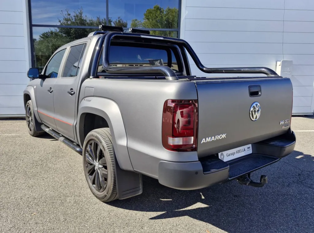 VOLKSWAGEN AMAROK DOUBLE CABINE 3.0 V6 TDI 258 CV 4MOTION DUCATI DIAVEL EDITION BVA OCCASION / ROLL COVER / ATTELAGE / PEINTURE MATE / RAMPE LED près de Toulouse en occitanie