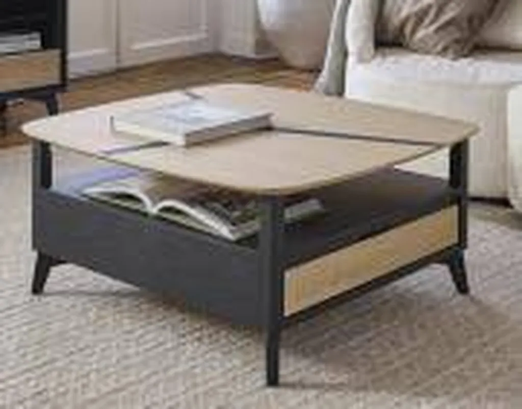 TABLE BASSE CARREE 2 TIROIRS NEO