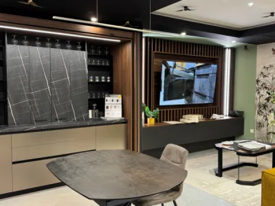 Idées d’aménagement intérieur avec dressing et meuble TV intégrés à lire dans notre showroom proche de Colomiers Haute-Garonne 31770
