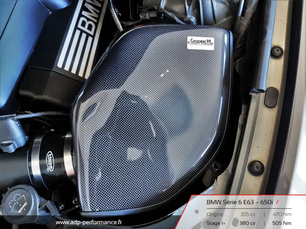 Reprogrammation moteur Montpellier- Admission Gruppe M - BMW E63 650i ADP Performance