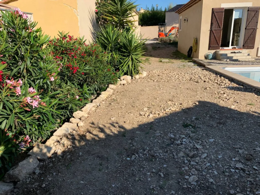 Photo avant travaux améangement paysager Rognac