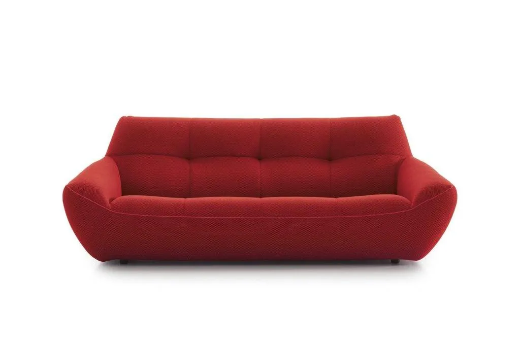 canapé 3 places rouge monobloc en tissu original et design près de toulon