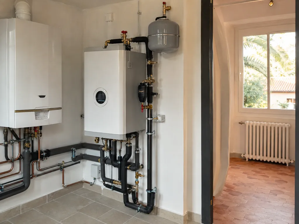 Installation d’une pompe à chaleur air/eau en relève de chaudière à Fréjus près de Saint-Raphaël