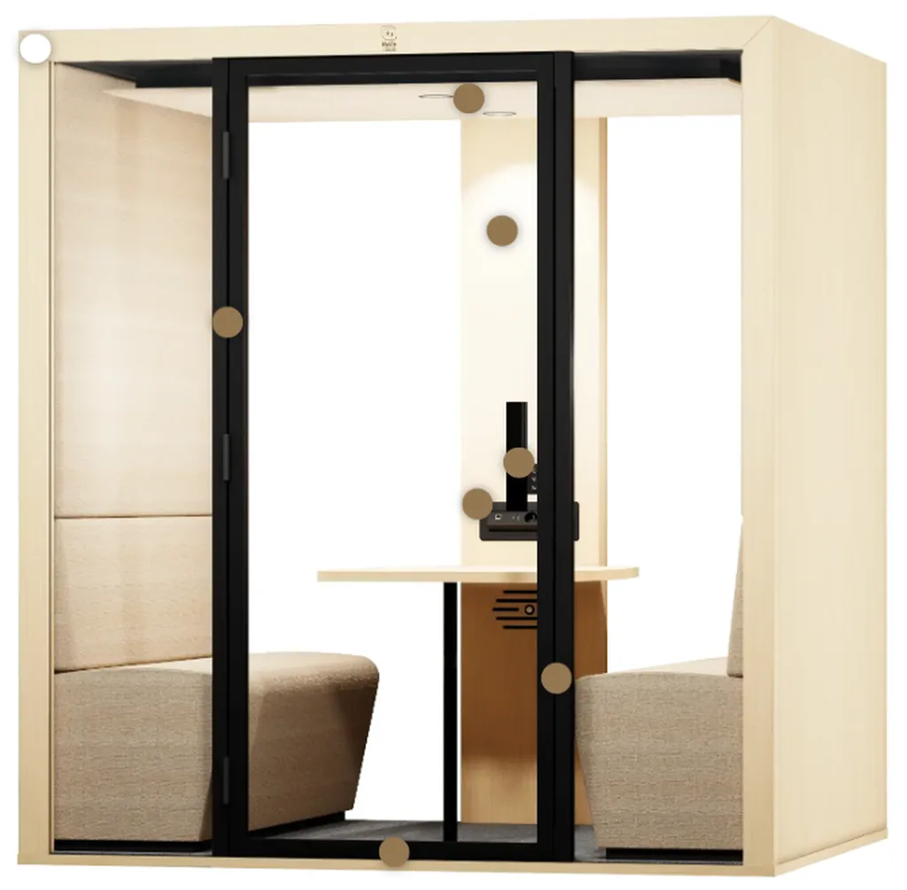 Cabine de bureau acoustique au sein d'un espace de coworking à Marseille