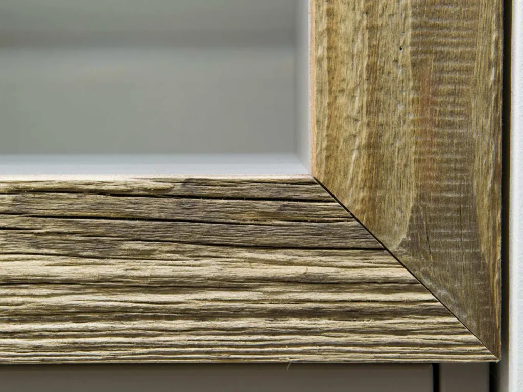 Barron Agencement salon de coiffure miroir en bois vieilli