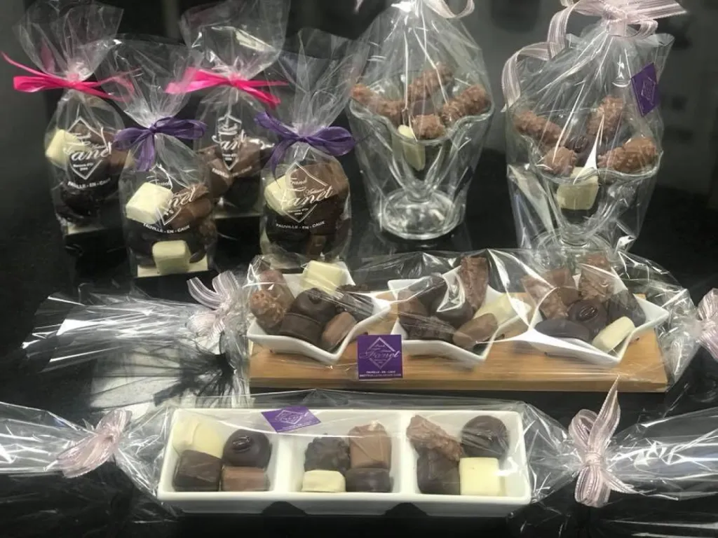 Présentation de chocolats