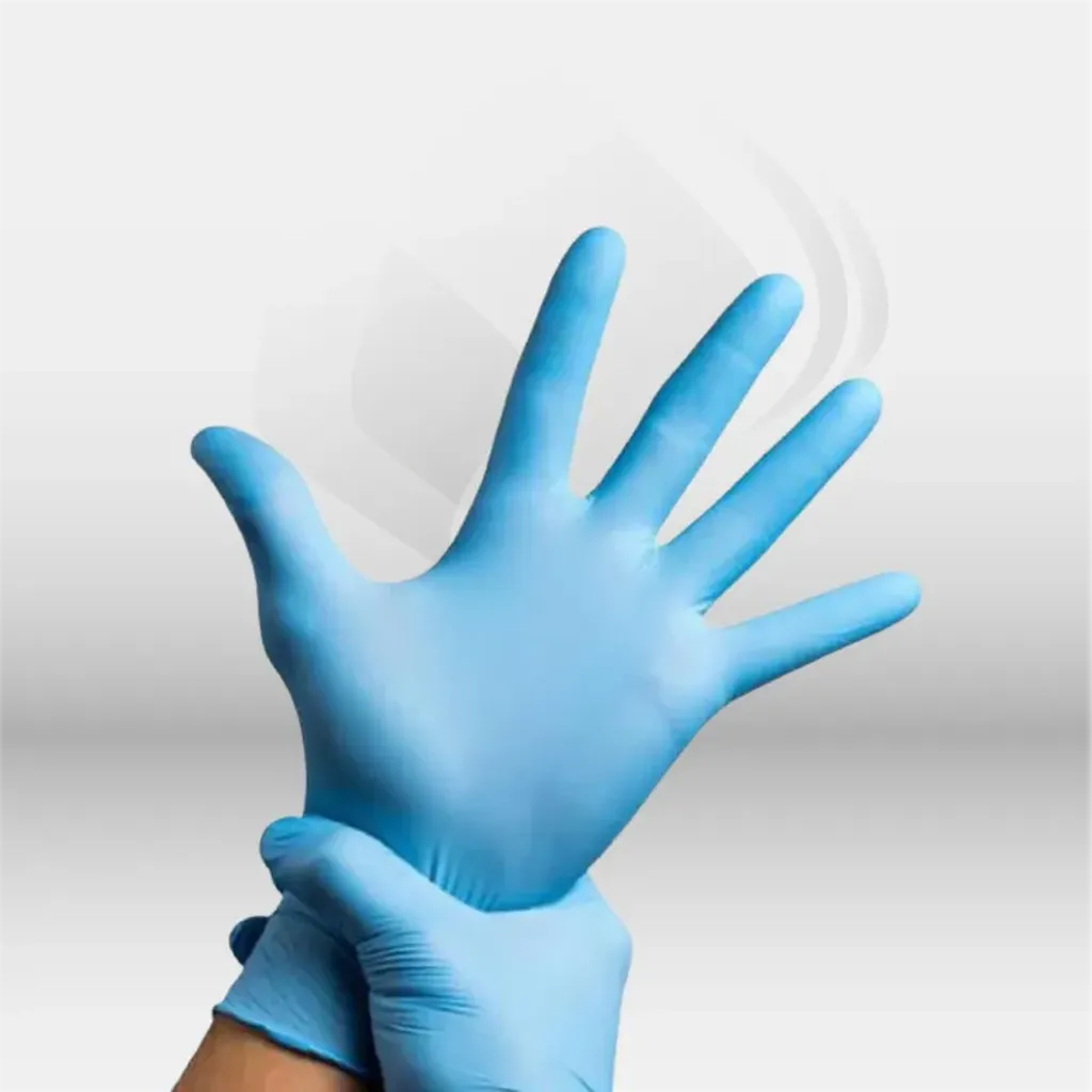Gants nitrile bleu jetables non poudrés boîte de 100 utilisés en milieu professionnel alimentaire et médical à Mont-de-Marsan, Landes (40), Nouvelle-Aquitaine et disponibles partout en France
