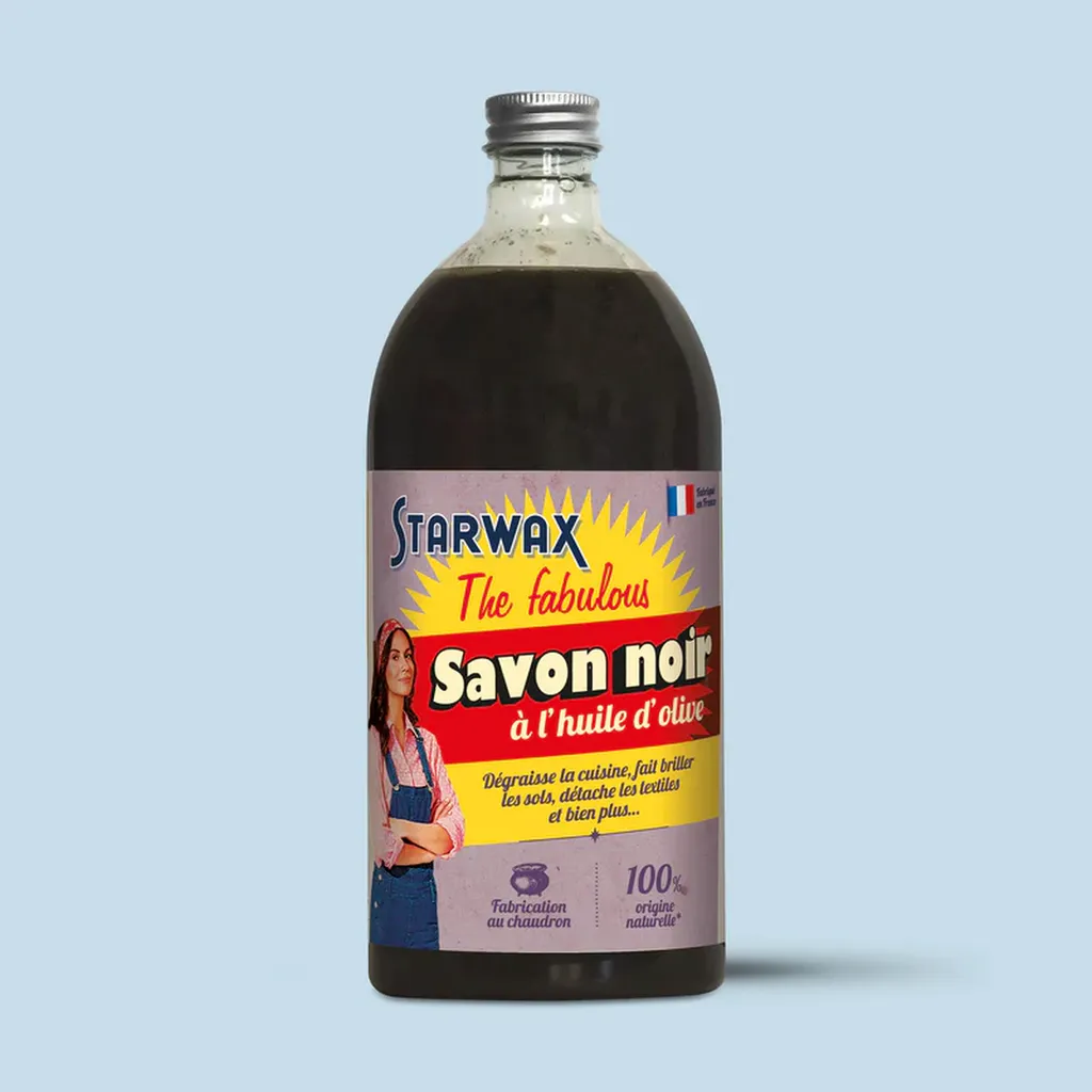 STARWAX THE FABULOUS - Savon Noir à l'Huile d'Olive - Dégraisse - Détache, Fait Briller - 100% d'Origine Naturelle - Cuisine, Sols