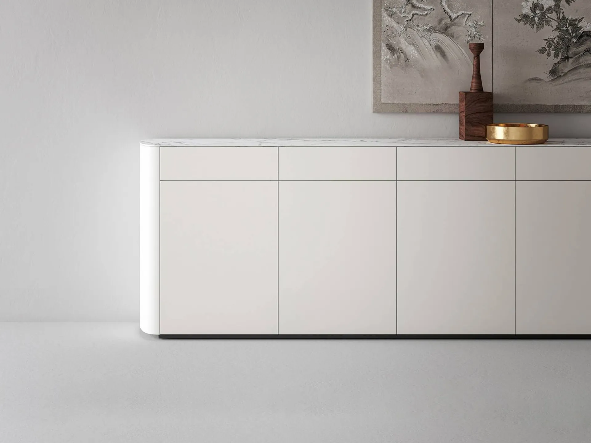 Modèle de meuble de rangement italien épuré moderne pour living à Sanary sur Mer dans le 83