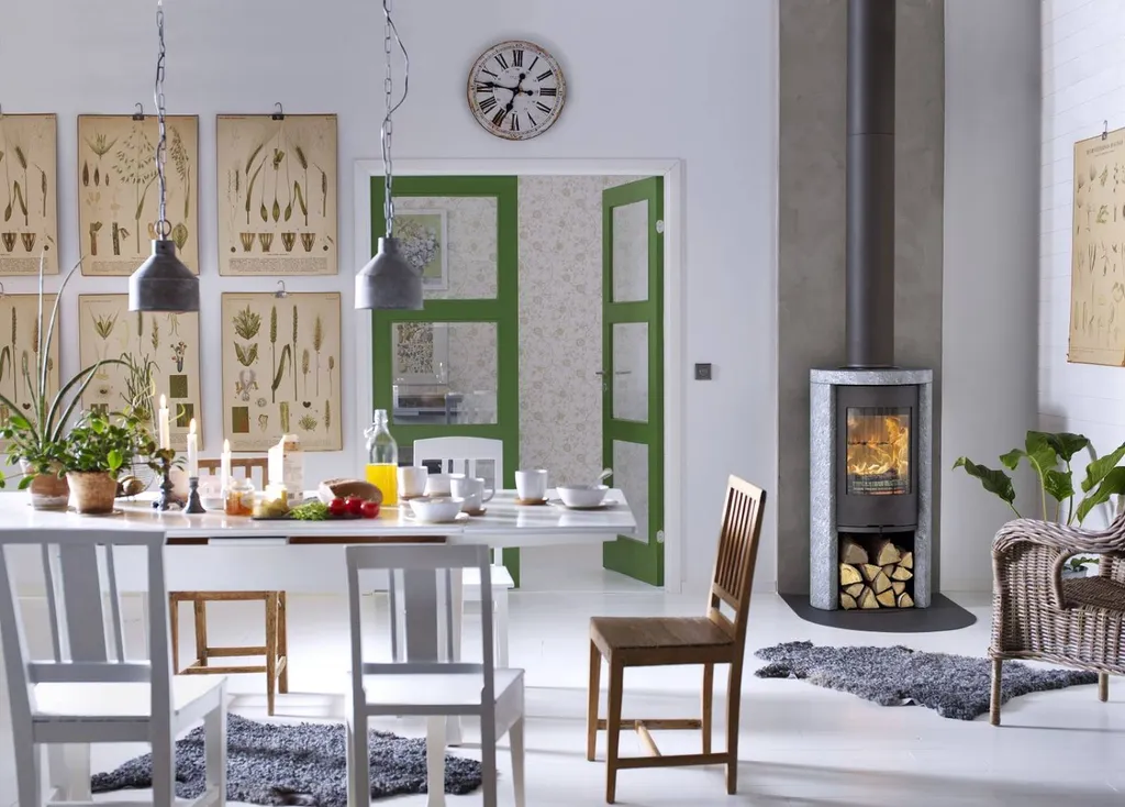 installation d'un poêle à bois scandinave en pierre ollaire à pessac avec trés belle vision du feu