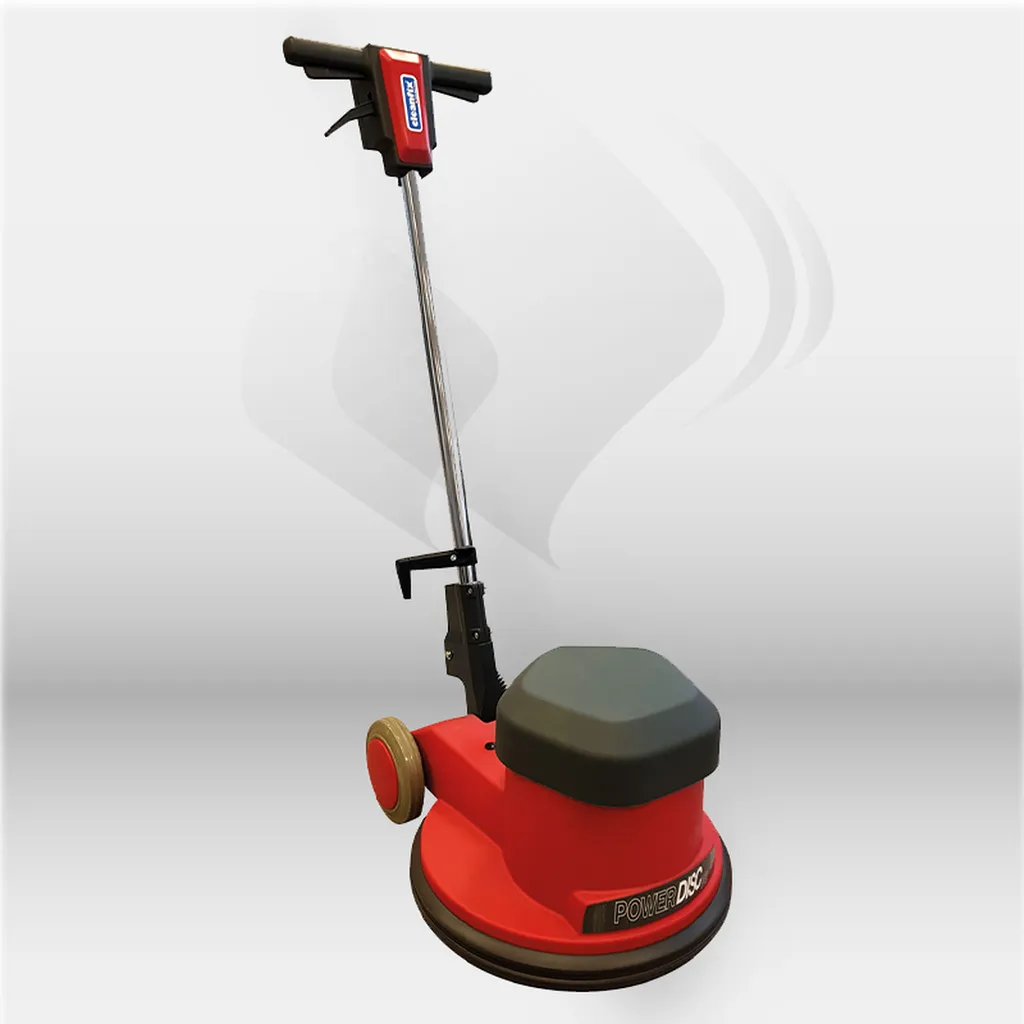 Monobrosse grande vitesse Cleanfix PowerDisc HS 400 avec plateau mousse pour lustrage professionnel des sols durs, idéale pour spray method, polissage et finition brillante dans les environnements industriels, collectivités et tertiaires – disponible à Mo