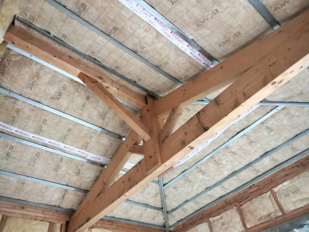 Charpente traditionnelle avec son isolation a La Teste de Buch