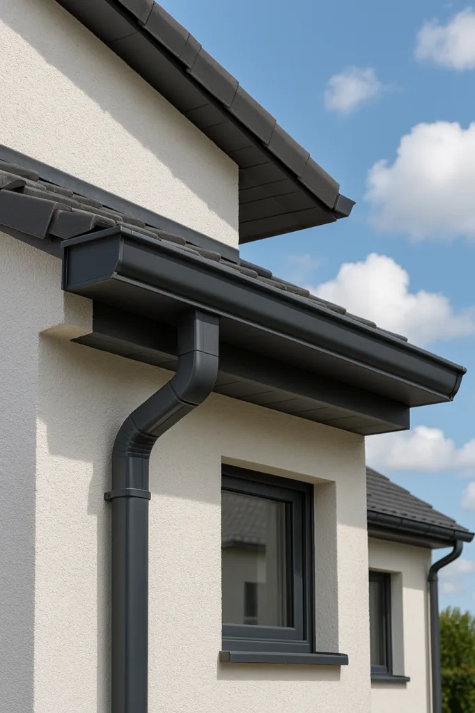 Faire installer des gouttières aluminium G325 couleur gris anthracite à Bollène Faire installer des gouttières aluminium G325 couleur gris anthracite à Bollène