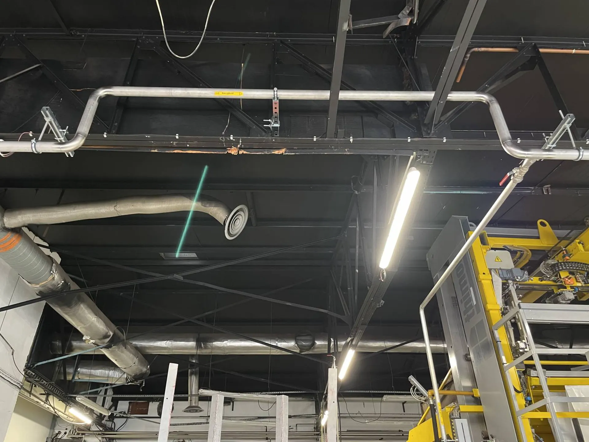 Réseau gaz Abatilles avec marqueurs de tuyauterie