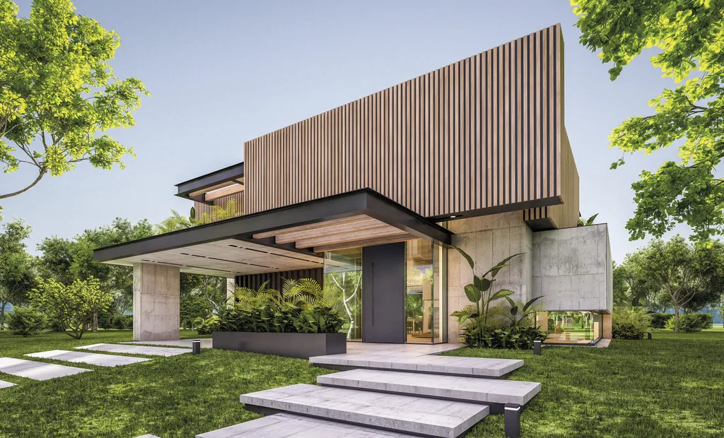 La porte pivotante Silvelox Pivo't en Corse-du-Sud : quand l'entrée devient un geste architectural à part entière