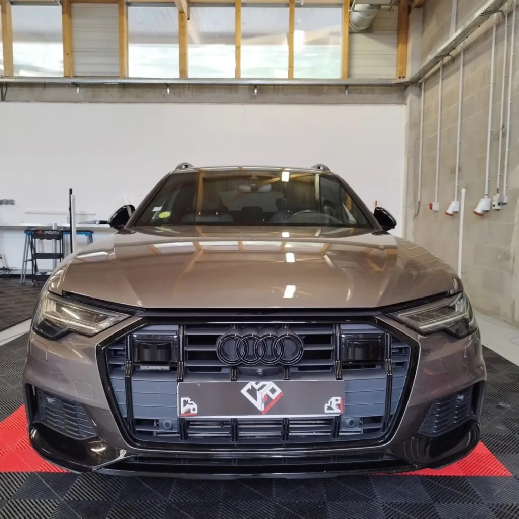 Pose de vitres teintées 5% Solar Screen Panthera 295C sur 3/4 arrière Audi A6 Allroad à Clermont-Ferrand