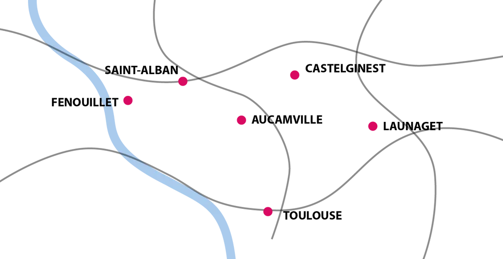 Carte de la zone d'intervention de LSG Copro