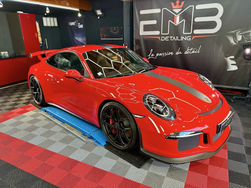 traitement céramique et protection PPF face avant porsche 991 GT3 sur lyon 
